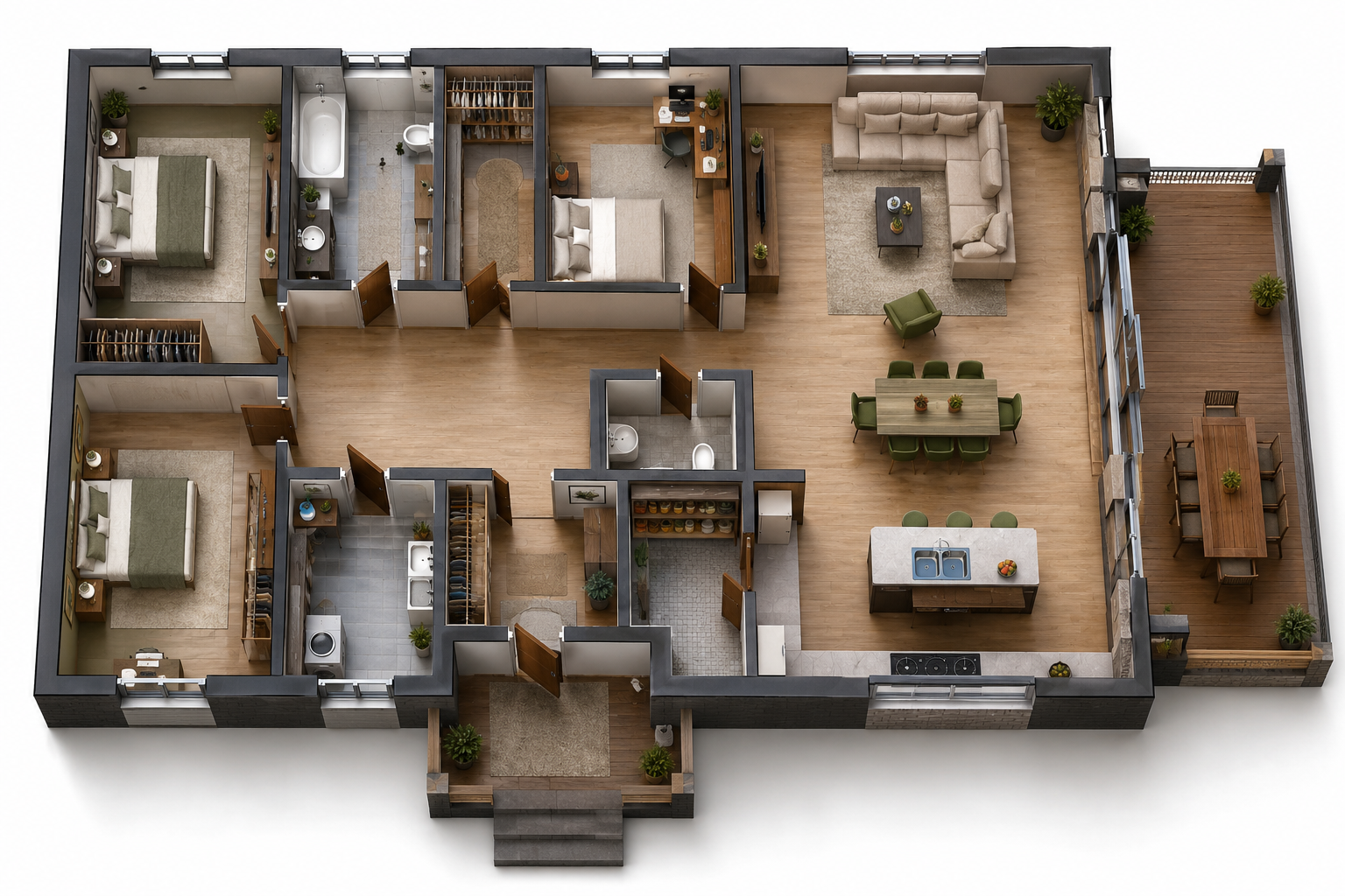 3D walkthrough output
